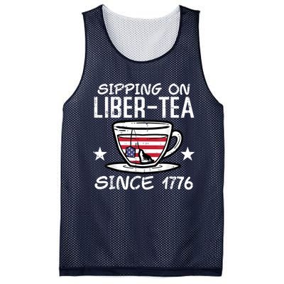 4th July Sipping Liber Tea Since 1776 USA America Women Men Mesh Reversible Basketball Jersey Tank