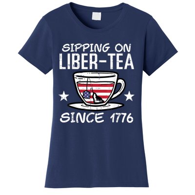 4th July Sipping Liber Tea Since 1776 USA America Women Men Women's T-Shirt