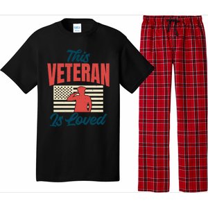 4th July This Veteran Is Loved Grandpa Dad Memorial Day Gift Pajama Set