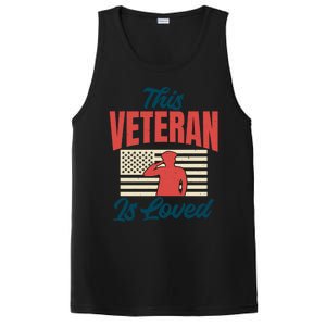 4th July This Veteran Is Loved Grandpa Dad Memorial Day Gift PosiCharge Competitor Tank