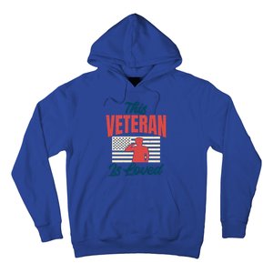 4th July This Veteran Is Loved Grandpa Dad Memorial Day Gift Hoodie