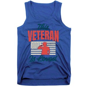 4th July This Veteran Is Loved Grandpa Dad Memorial Day Gift Tank Top