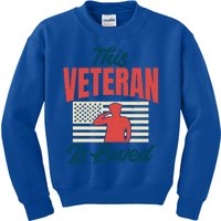 4th July This Veteran Is Loved Grandpa Dad Memorial Day Gift Kids Sweatshirt