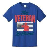 4th July This Veteran Is Loved Grandpa Dad Memorial Day Gift Kids T-Shirt