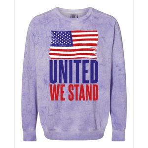 4th July United We Stand Memorial Day Cute Gift Colorblast Crewneck Sweatshirt