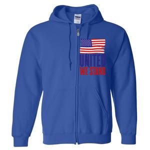 4th July United We Stand Memorial Day Cute Gift Full Zip Hoodie