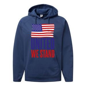 4th July United We Stand Memorial Day Cute Gift Performance Fleece Hoodie