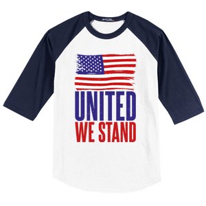 4th July United We Stand Memorial Day Cute Gift Baseball Sleeve Shirt