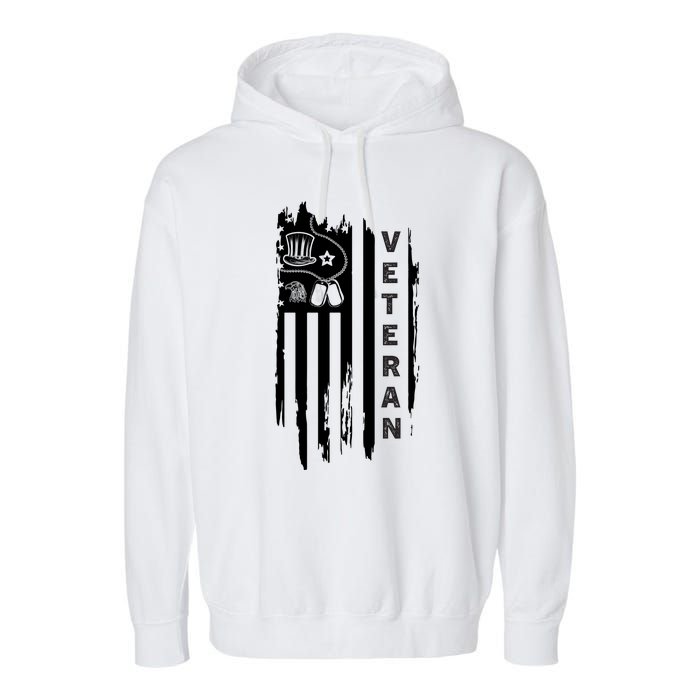 4Th July Veteran Independence Day Veterans Garment-Dyed Fleece Hoodie