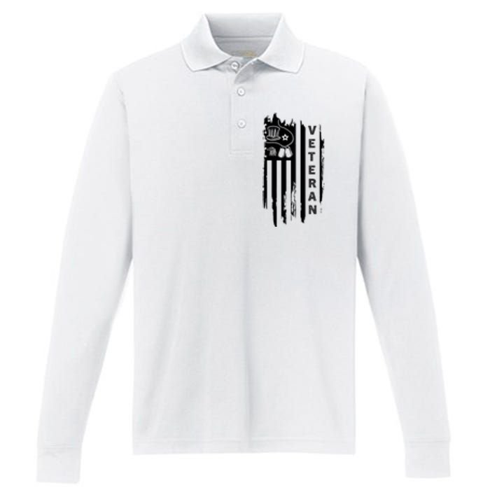 4Th July Veteran Independence Day Veterans Performance Long Sleeve Polo