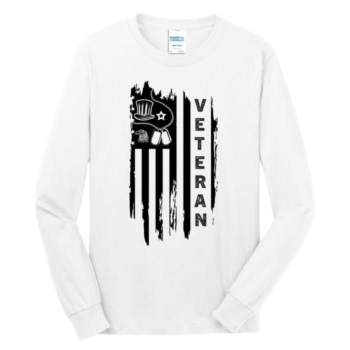 4Th July Veteran Independence Day Veterans Tall Long Sleeve T-Shirt