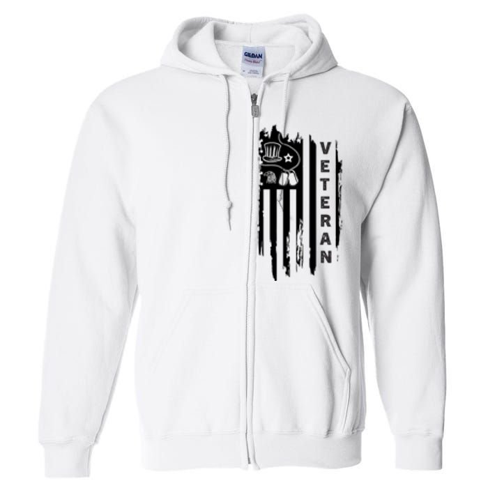 4Th July Veteran Independence Day Veterans Full Zip Hoodie