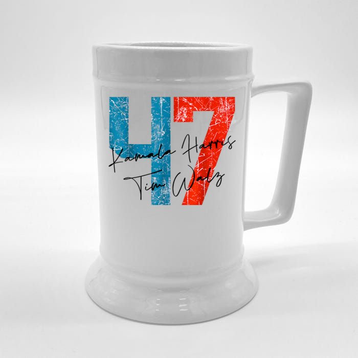 47 Kamala Harris Tim Walz Harris Waltz 2024 Beer Stein