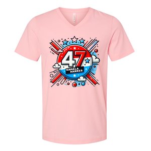 47 Kamala Harris V-Neck T-Shirt