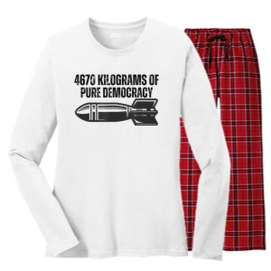 4670 Kilograms Of Pure Democracy Apparel  Women's Long Sleeve Flannel Pajama Set 