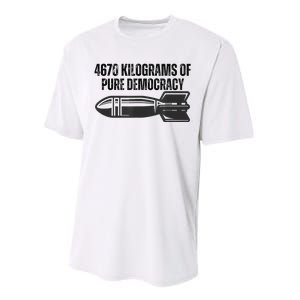 4670 Kilograms Of Pure Democracy Apparel  Performance Sprint T-Shirt