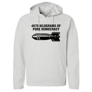 4670 Kilograms Of Pure Democracy Performance Fleece Hoodie