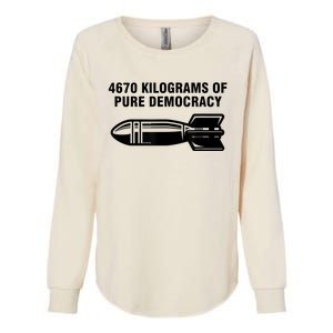 4670 Kilograms Of Pure Democracy Womens California Wash Sweatshirt