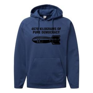 4670 Kilograms Of Pure Democracy Performance Fleece Hoodie