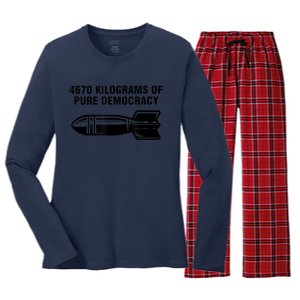 4670 Kilograms Of Pure Democracy Women's Long Sleeve Flannel Pajama Set 