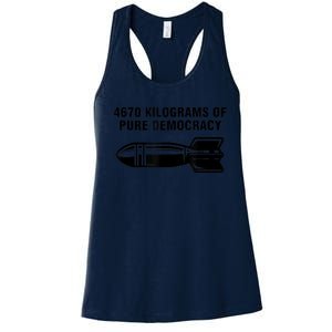 4670 Kilograms Of Pure Democracy Women's Racerback Tank