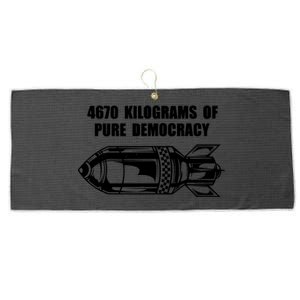 4670 Kilograms Of Pure Democracy Large Microfiber Waffle Golf Towel