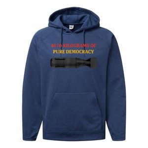 4670 Kilograms Of Pure Democracy Apparel Performance Fleece Hoodie