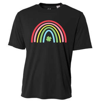 4 Leaf Clover Rainbow St Patricks Day Green Cooling Performance Crew T-Shirt