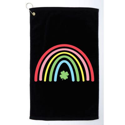 4 Leaf Clover Rainbow St Patricks Day Green Platinum Collection Golf Towel