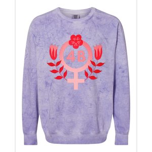 4b Movement Equality Feminist Flowers Colorblast Crewneck Sweatshirt