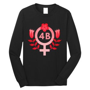 4b Movement Equality Feminist Flowers Long Sleeve Shirt