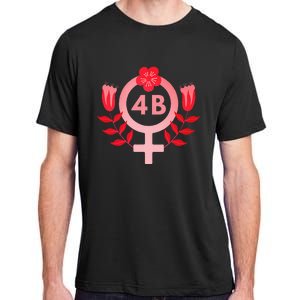 4b Movement Equality Feminist Flowers Adult ChromaSoft Performance T-Shirt