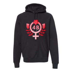 4b Movement Equality Feminist Flowers Premium Hoodie