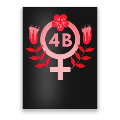 4b Movement Equality Feminist Flowers Poster