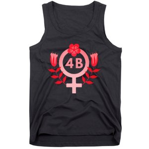 4b Movement Equality Feminist Flowers Tank Top