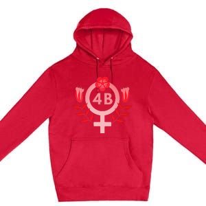 4b Movement Equality Feminist Flowers Premium Pullover Hoodie