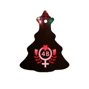 4b Movement Equality Feminist Flowers Ceramic Tree Ornament