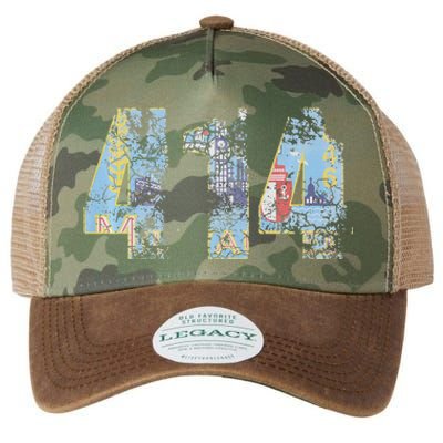 414 Milwaukee Flag Wisconsin Men Women Kids Legacy Tie Dye Trucker Hat