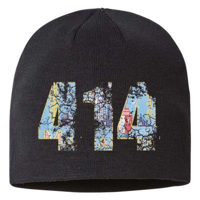 414 Milwaukee Flag Wisconsin Men Women Kids Sustainable Beanie