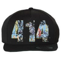 414 Milwaukee Flag Wisconsin Men Women Kids Wool Snapback Cap