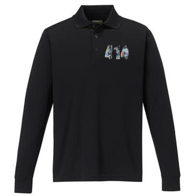 414 Milwaukee Flag Wisconsin Performance Long Sleeve Polo