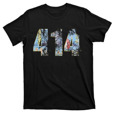 414 Milwaukee Flag Wisconsin T-Shirt