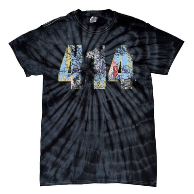 414 Milwaukee Flag Wisconsin Tie-Dye T-Shirt