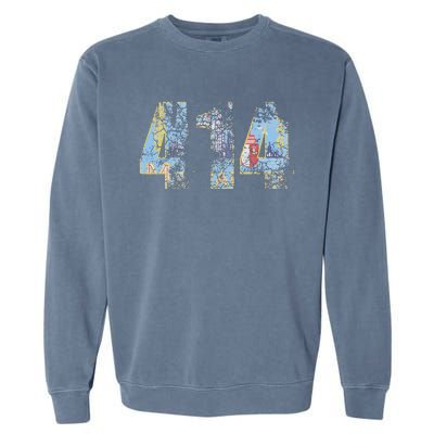 414 Milwaukee Flag Wisconsin Garment-Dyed Sweatshirt