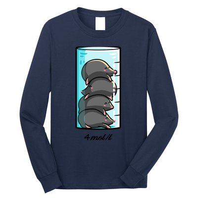 4 Moles Per Litre Chemistry Science Joke Long Sleeve Shirt