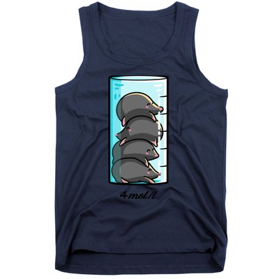 4 Moles Per Litre Chemistry Science Joke Tank Top