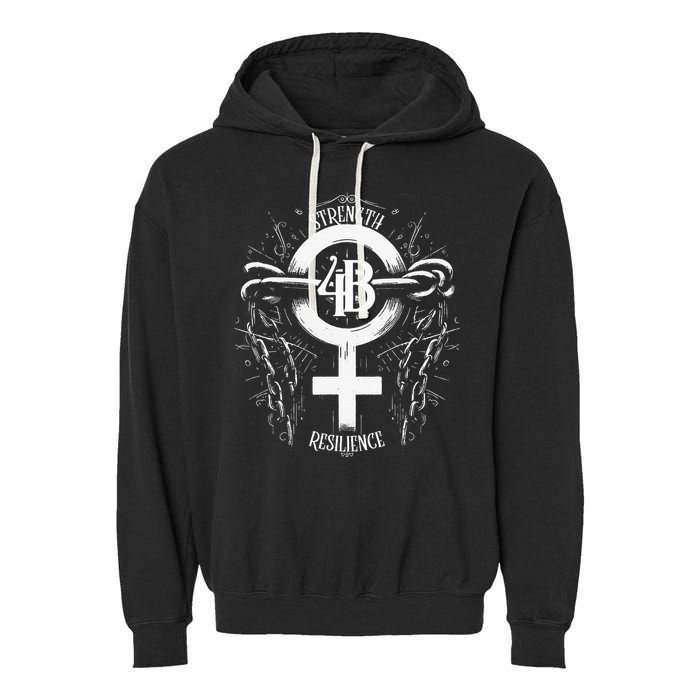 4b Movement Strength Resilience Unity Stand Together Garment-Dyed Fleece Hoodie