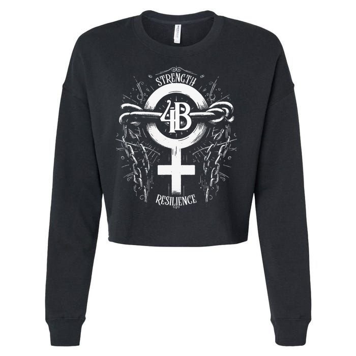 4b Movement Strength Resilience Unity Stand Together Cropped Pullover Crew