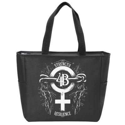 4b Movement Strength Resilience Unity Stand Together Zip Tote Bag