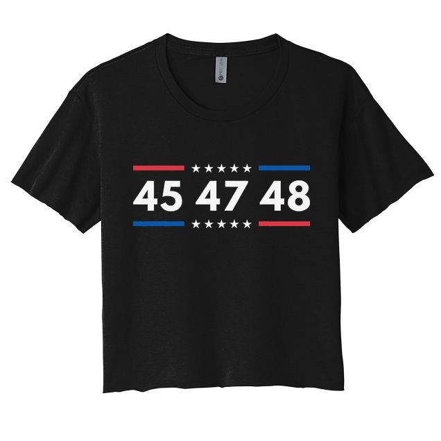 47-48 Number 47 Jersey 45th Anniversary 4th Of July 1776 Women's Crop Top Tee